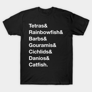 Freshwater Fish Helvetica T-Shirt